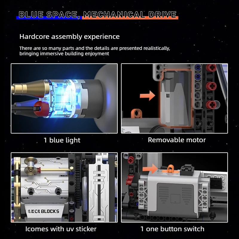 Luft- und Raumfahrt Modell Montage Kit DIY Orion Raumstation Baustein Elektrische Modell Pädagogisches Modell Spielzeug Desktop Ornament