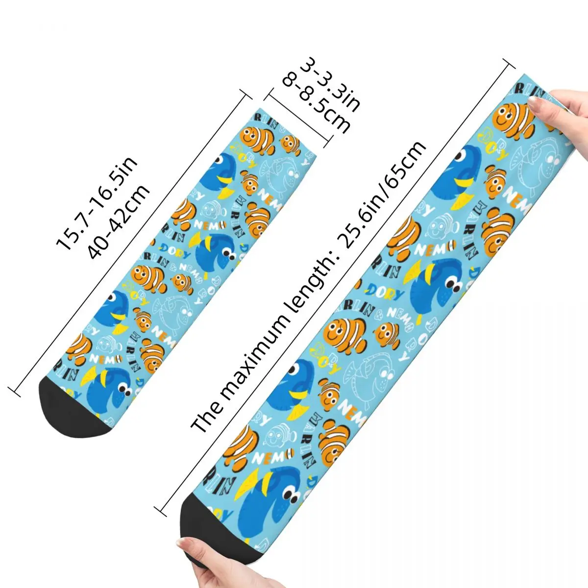 Calcetines de tubo medio para hombre y mujer, medias con estampado de Nemo Dory y Nemo, a la moda, novedad, primavera, verano, Otoño e Invierno