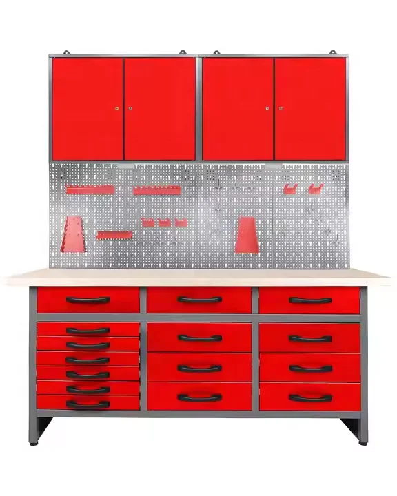 Рабочая станция для гаража Модульный верстак Шкаф для инструментов Шкаф для мастерской Стальной нагрудный верстак для инструментов Прочный гаражный шкаф для хранения вещей