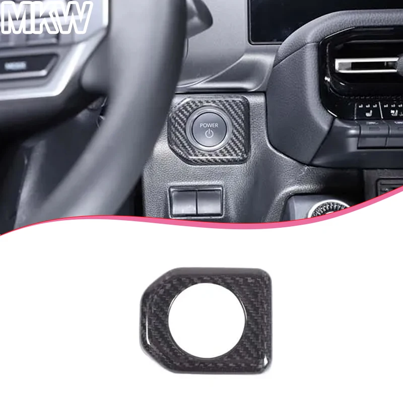

For Toyota Land Cruiser Prado 250 LC250 2024 2025 Real Carbon Fiber Egine Start Button Cover Decoration Car Interior Accessories