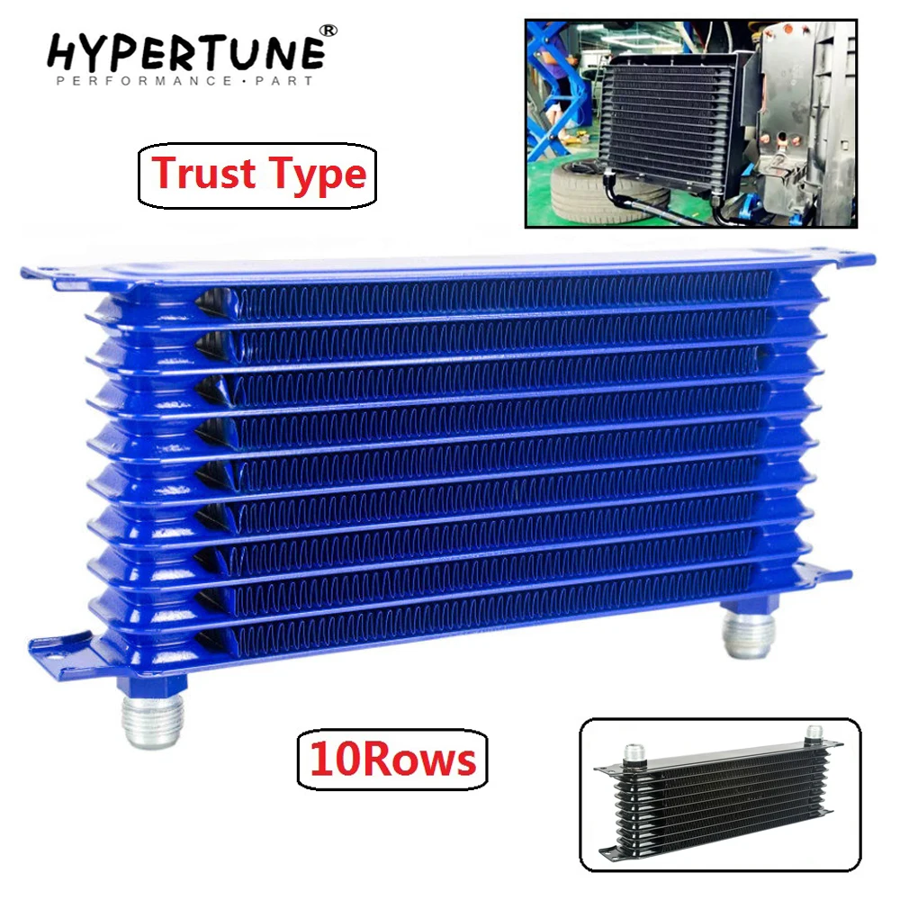 

Hypertune-Универсальный 10-рядный An-10An Универсальный Масляный радиатор для передачи двигателя Trust Type 10 рядов масляный радиатор Синий, Черный HT5110
