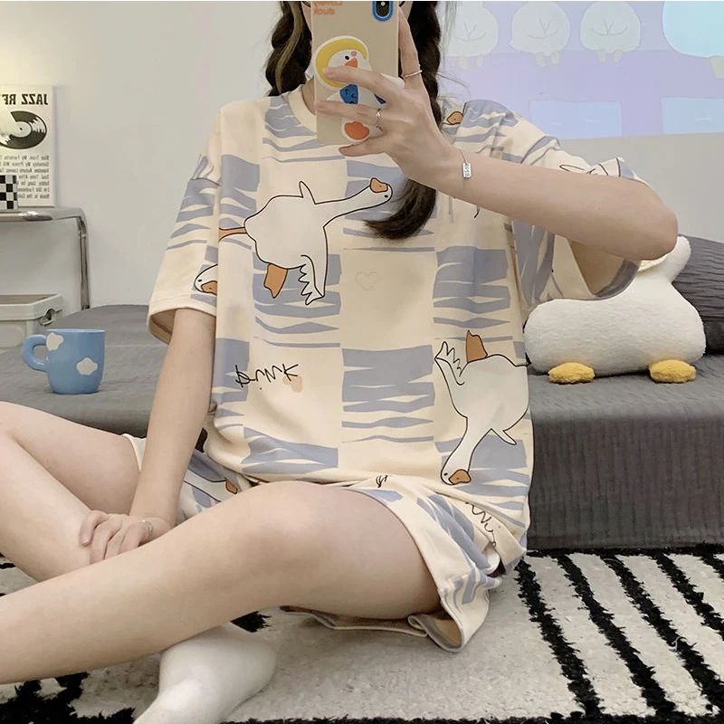 Sleepwear Set Women Short Pajamas for Women Women's Summer Pajamas Pajama Sets Pijama Woman Home Wear Panties Sleep Lounge