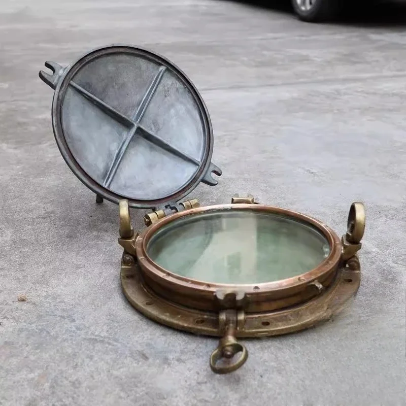 

47CM all-copper porthole round copper window round copper window boat window western copper bar club restaurant wall