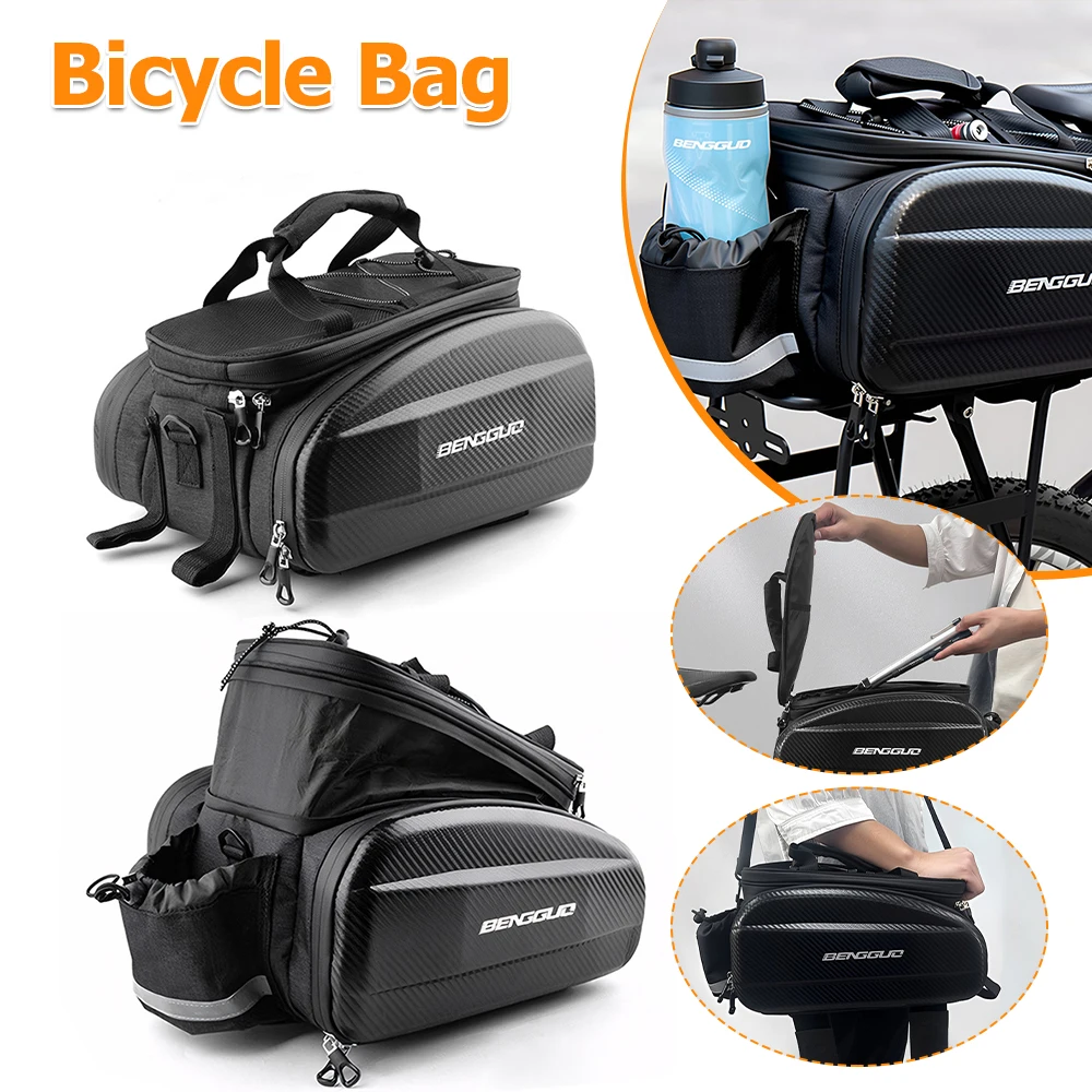 

Сумка для велосипедной багажника с отражателем и плечевым ремнем, чехол для переноски багажника велосипеда, багажник для велосипеда, дорожная сумка для велосипеда, аксессуар