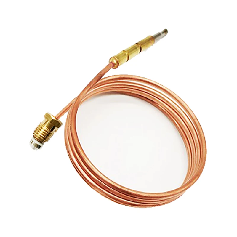 Gas Thermocouple Wire Flame Sensor M9*1 Nut Commercial Card Slot Flameout Protection Copper Tube Length 900mm with Boiler Valve