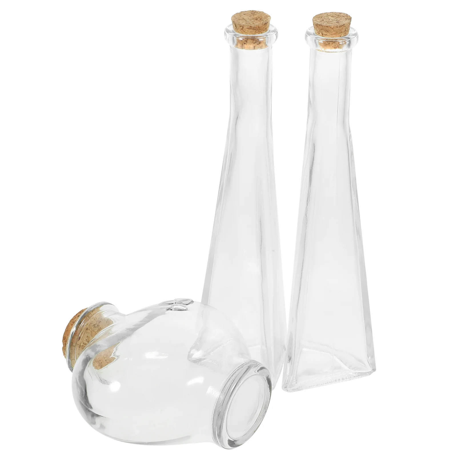 

3 Pcs Flask Propagation Decorative Bottle Flower Vases Glass Containers Jar Mixed Candy