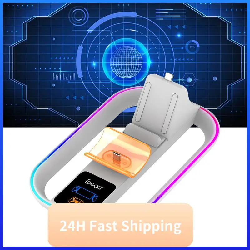 

T30C New IPEGA For PS5 Portal Streaming Handheld Charging Dock With Dazzling RGB Lights For PS5 Gamepad Dock Charger