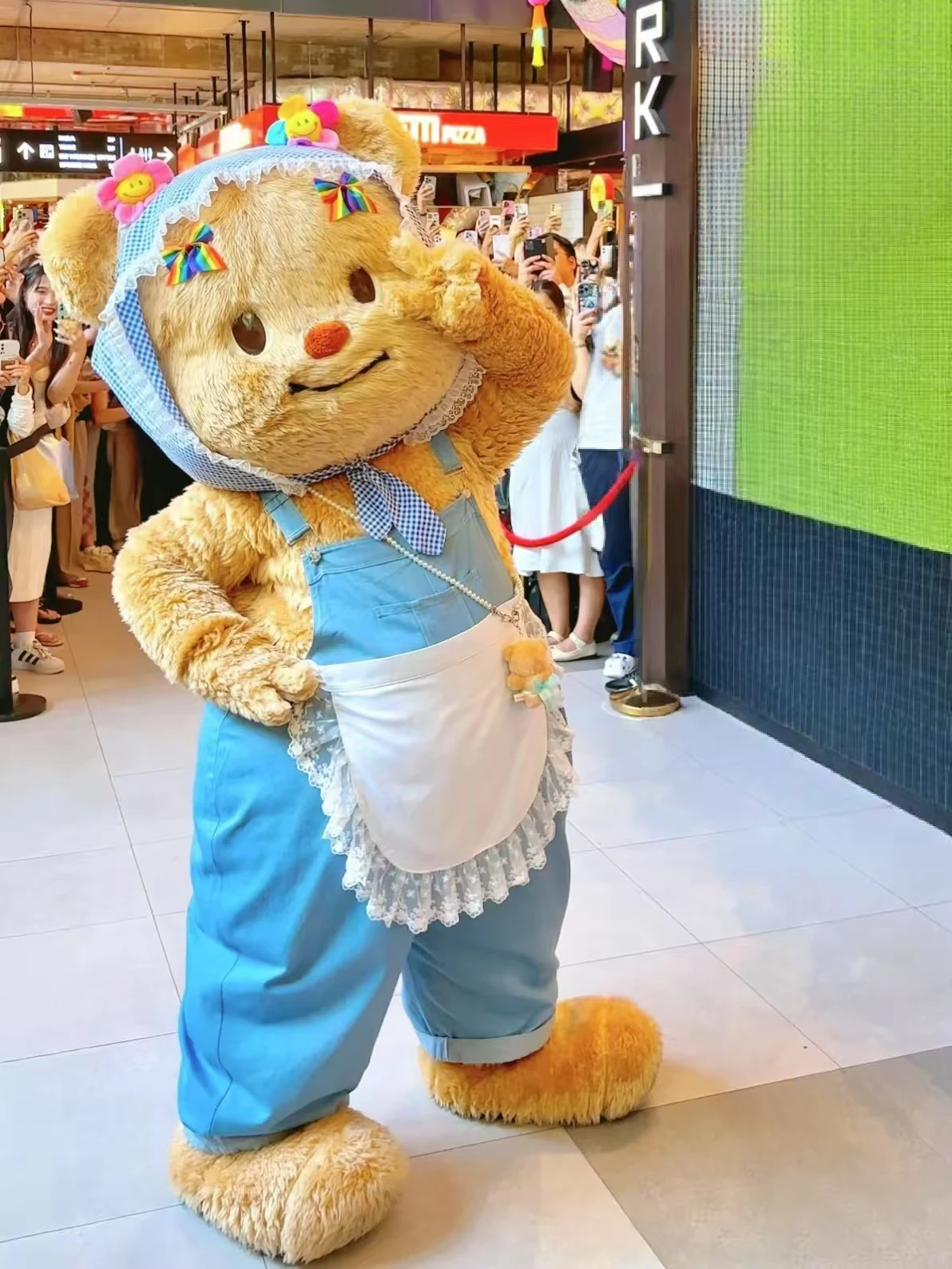 Costume della mascotte dell'orso di burro Costume della mascotte dell'orsacchiotto adulto Vestito operato Halloween Festa di Natale Eventi di carnevale Abbigliamento per adulti