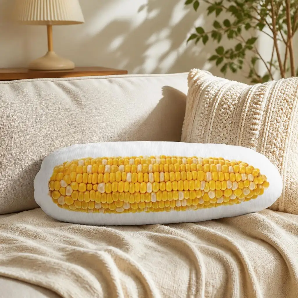 Corn on the Cob Plush Pillow Cushion Irregular Stuffed Throw Pillow Home Decor Gift Sofa Bed Couch