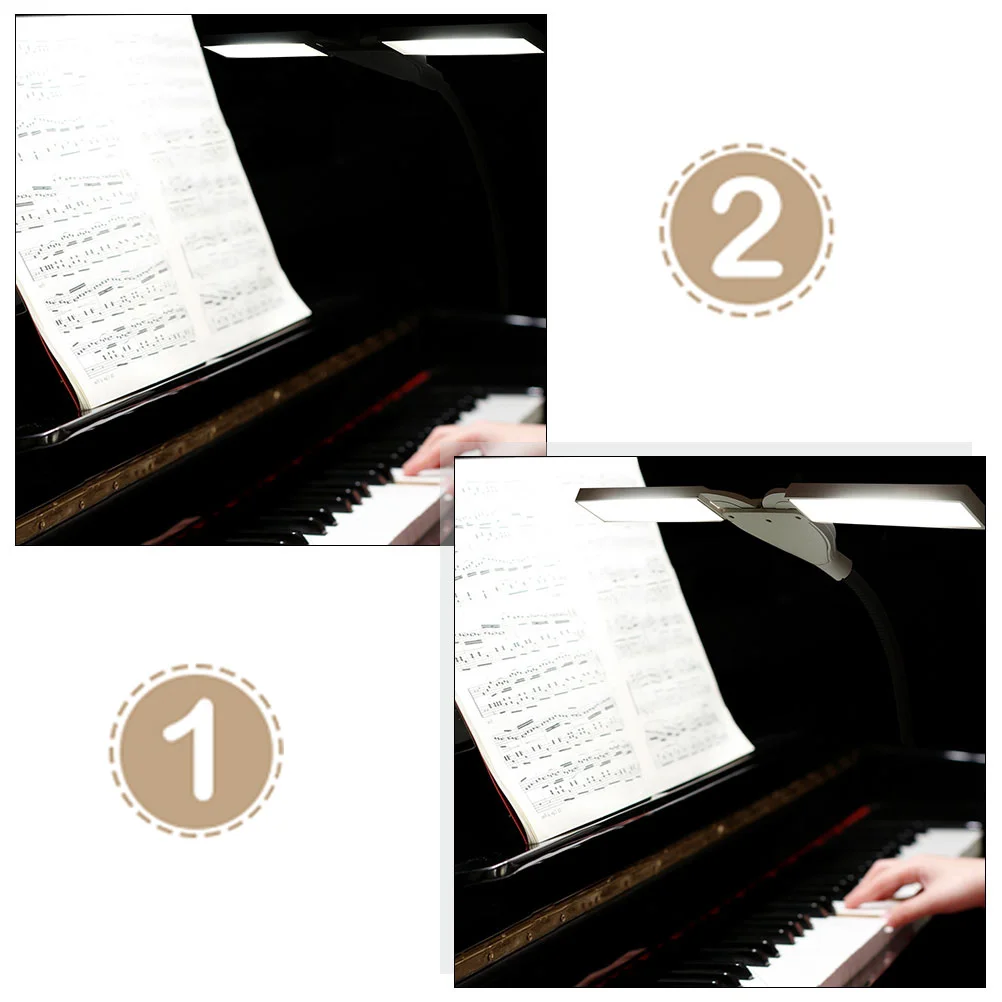 

Музыкальный светильник St, клипса на светодиодной подсветке для чтения, учебы, домашней практики, безопасный, прочный материал из АБС-пластика, железный компонент для фортепиано