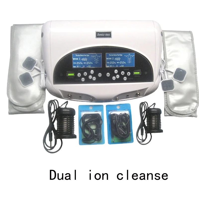 Máquina de desintoxicación de limpieza de iones duales para dos personas, spa desintoxicante para pies con cinturón calefactor y función de acupuntura, desintoxicación de pies Ion Squa