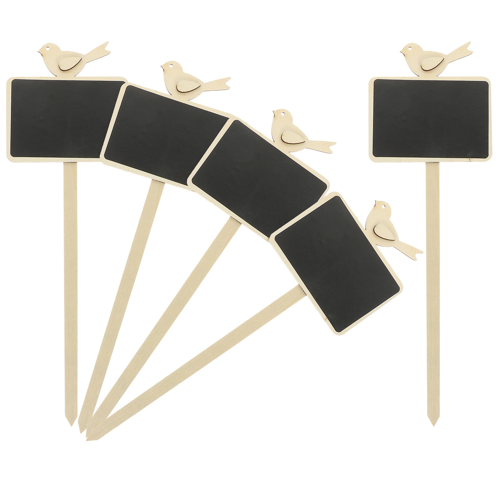 

Mini Blackboard Stakes Wood Material Plant Pot Tags Decor Signs Chalkboard Picks Smooth Surface Removable Structure