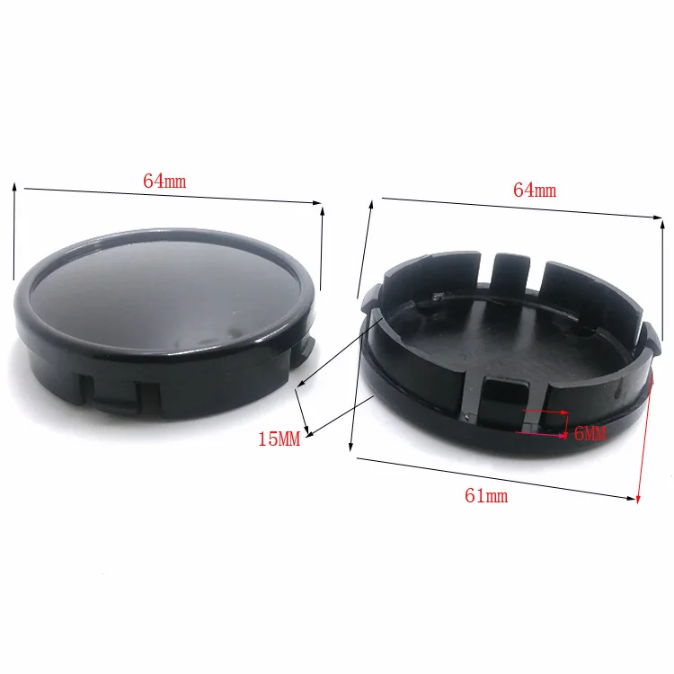 ABS 64mm suit for v-o l-vo black silver car wheel hubcaps refit Hub Center Cap Cover No Logo Badge