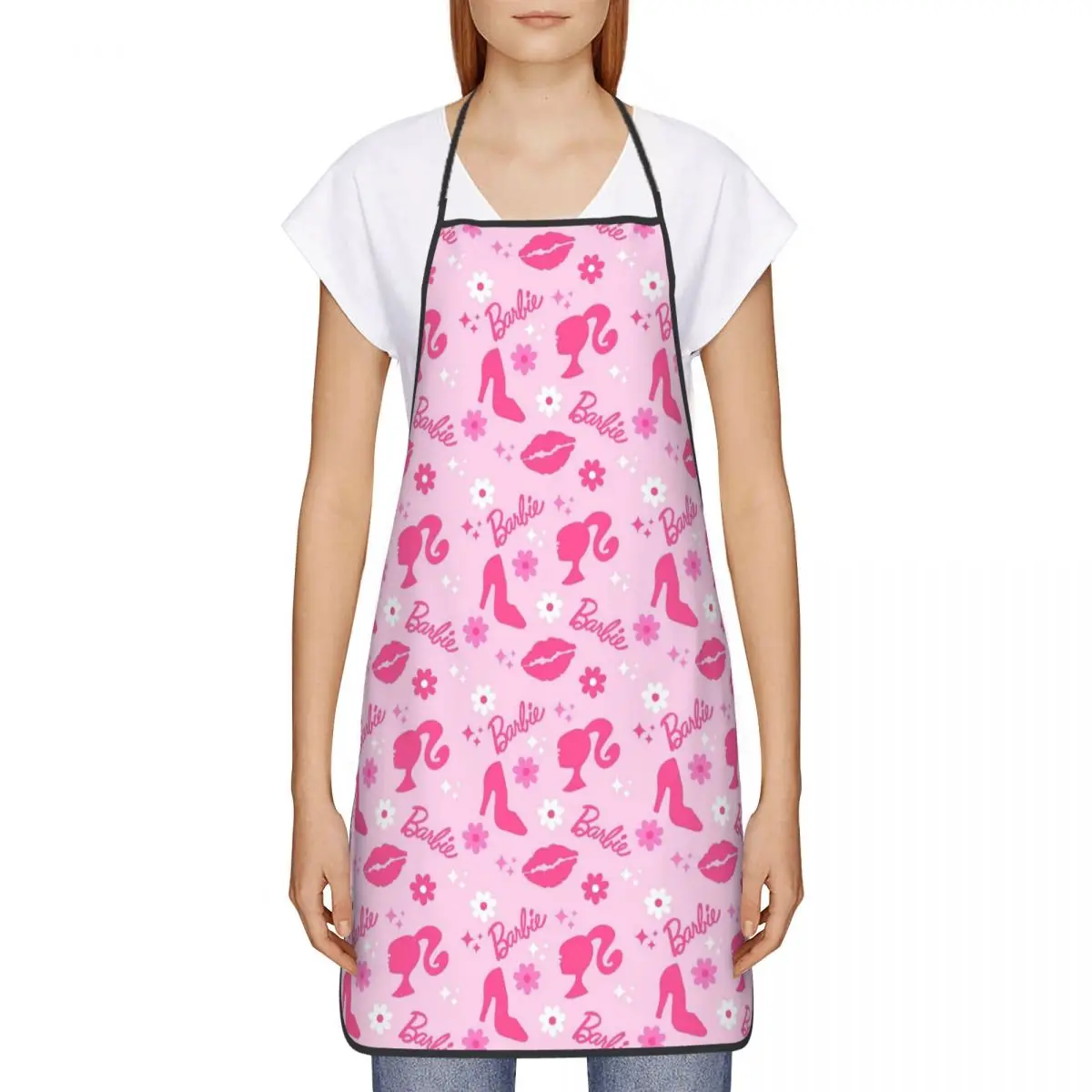 Custom Unisex Barbie Kitchen Chef Cooking Baking Apron Women Men Tablier Cuisine for Painting