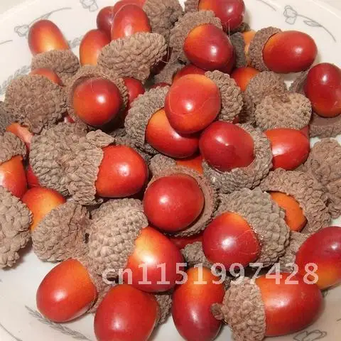 10 Pieces Foam Fake Mini Acorn Oak Nut Simulation Artificial Fruit&Vegetables Ornament Home Decor Wedding Party Decoration