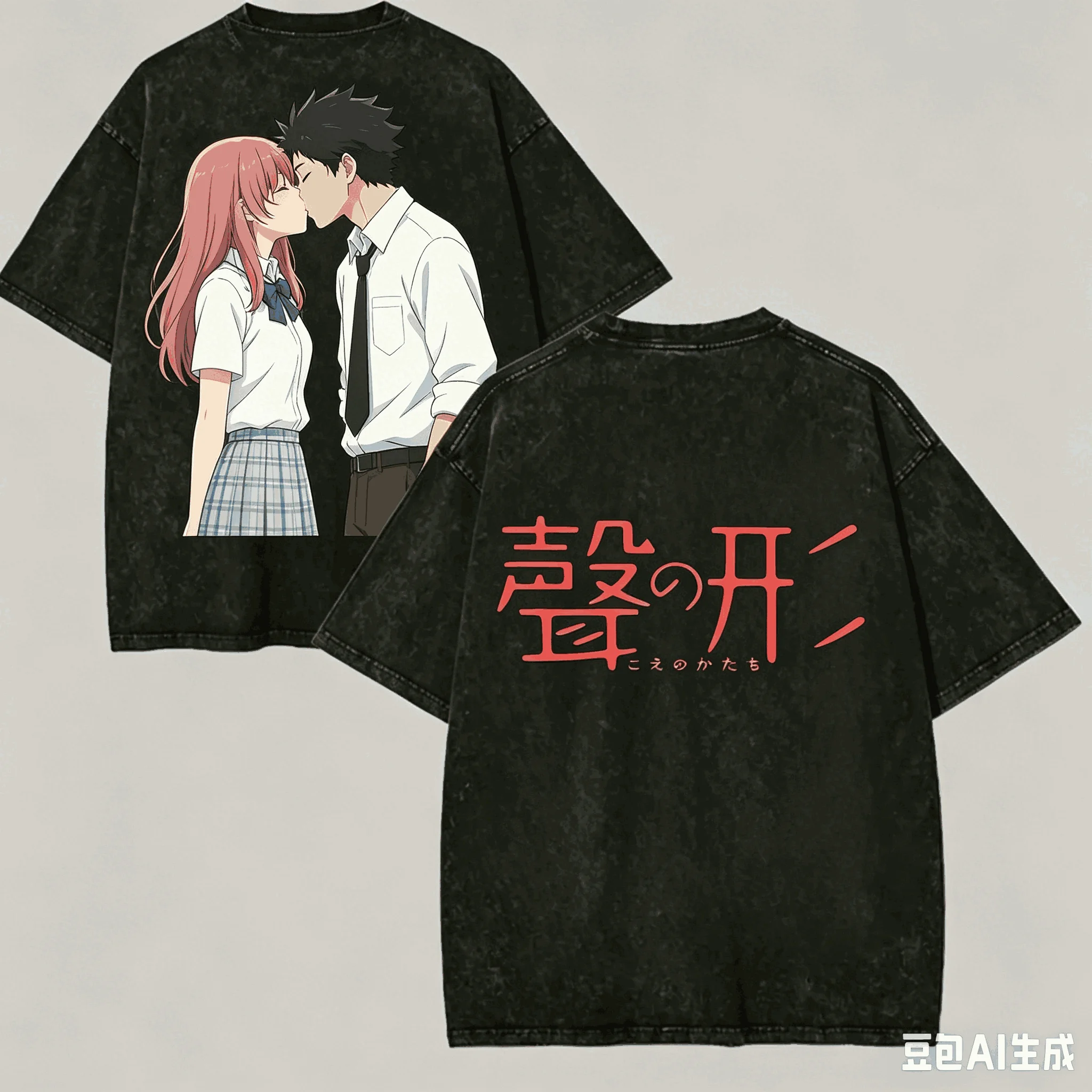 A Silent Voice Anime Washed T‑Shirt Graphic Tee Men Women Manga Print Casual Cotton Short Sleeve Unisex Harajuku Streetwear Tops