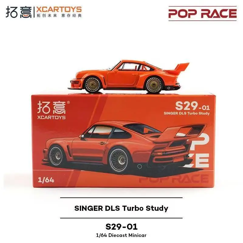 POPRACE 1 64 Porsche 911 SINGER DLS Turbo Studie Legering Diecast Auto Model Collectible Op Voorraad Verzenden Nu