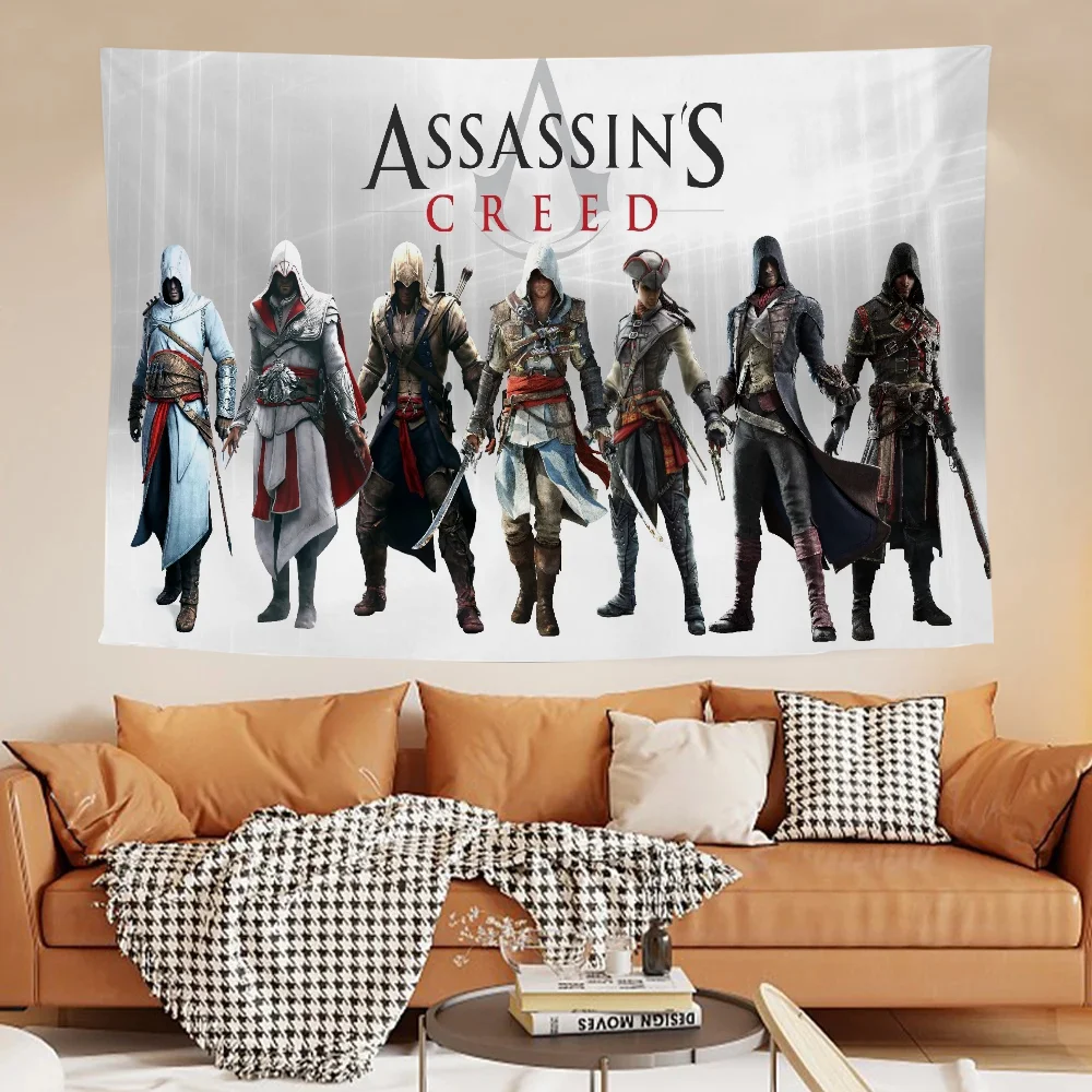 Assassins Creed Tapestry Aesthetic Room Decor Decorations for Bedroom Decoration Tapries Photo Wallpaper on the Wall Tapestries