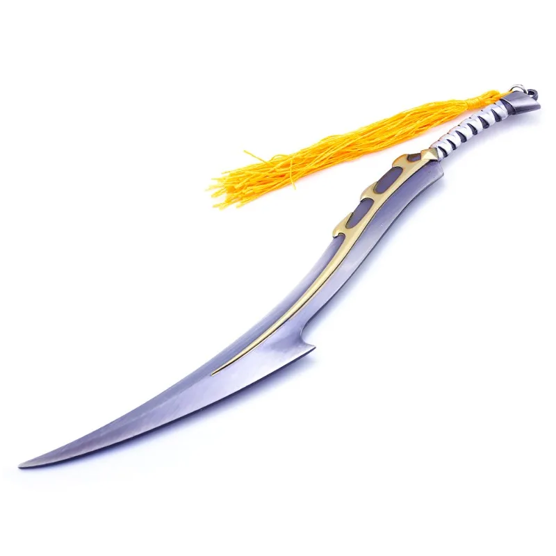 22 cm/8,66 pulgadas el Avatar del rey periférico de animé lanza de batalla de primera generación Xue Mingkai espada corta arma modelo llavero regalos