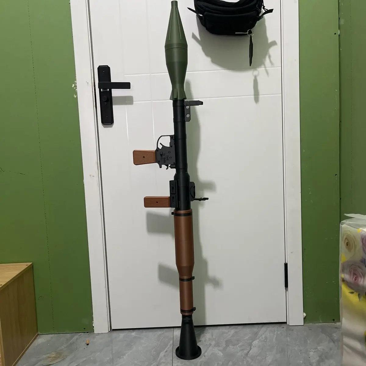 3D Printed RPG Rocket Launcher Model Detachable & Reassemblable Game Prop Ornament for Military Fans Home Decor Cosplay