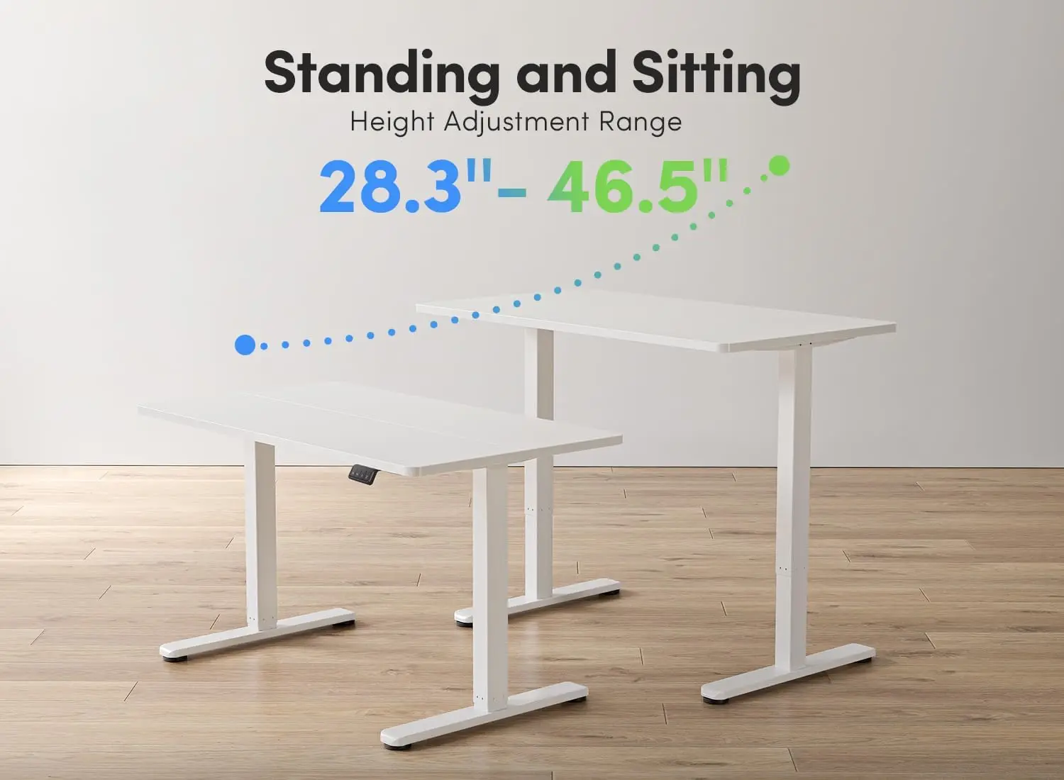 Electric Standing Desk, Height Adjustable Stand Up Desk, 60 X 24 Inches Sit Stand Home Office Desk, Computer Desk, White