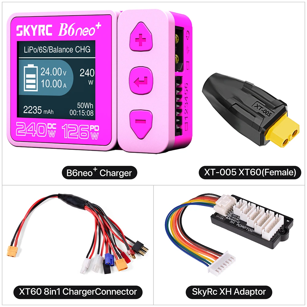 SKYRC B6neo/B6neo + LiPo Batterij Smart Balans Lader DC 200 W PD 80 W Ingang voor RC Model auto Schip Boot Vliegtuig