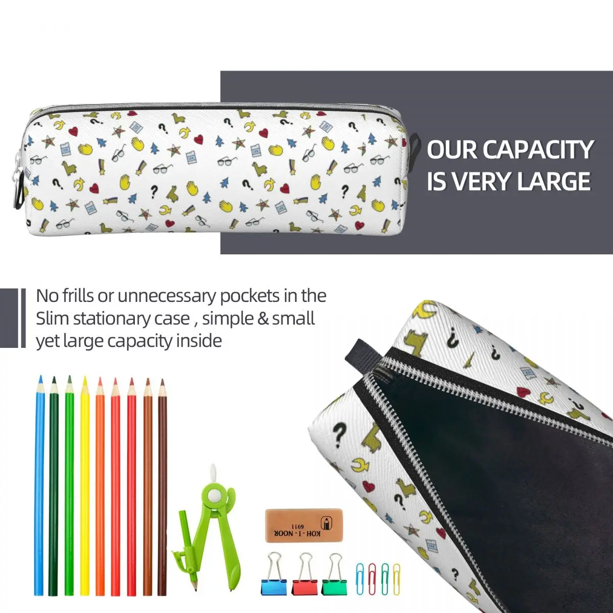 Gravity Fall Cipher Pattern Pencil Cases Pen Box Pencil Bags for Student Large Storage School Supplies Cosmetic Pencilcases