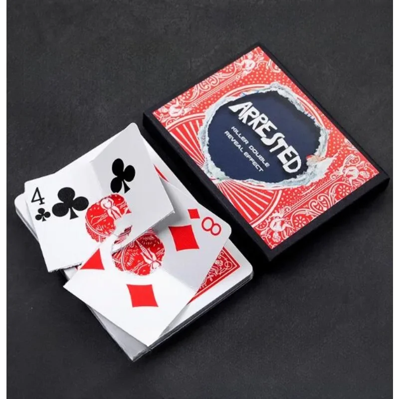 Adrian Vega Arrested (26pcs Gimmick Cards) Close Up Magic Tricks Illusions Street Magia Props Poker Deck Magic Bar Trick Fun
