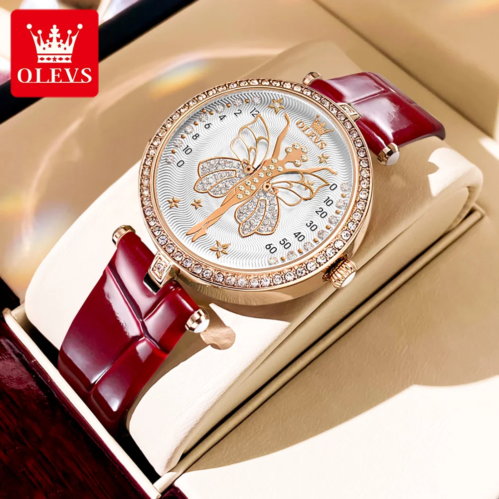OLEVS Brand Butterfly Style Luminous Waterproof Quartz Watch for Women 5576
