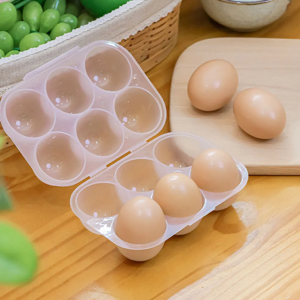 

2pcs Holder For Refrigerator Large Capacity Box Pp Plastic Egg Container Reusable Organizer Fridge Storage Bin Kitchen Space