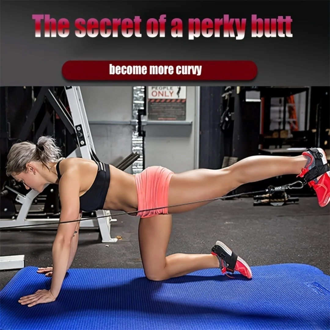 قطعة واحدة من غطاء حذاء اللياقة البدنية، حزام الكاحل بإطار تنين للقدم، حزام مقاومة للياقة البدنية وإبزيم الكاحل، حزام سحب لتخسيس الساقين وتمارين القدم