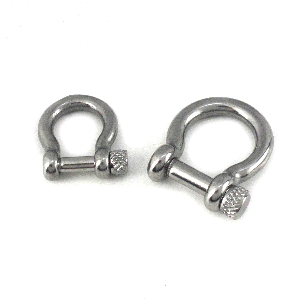 1pcs Stainless Steel D-ring Shackle Buckle Keychain Ring Hook Screw Pin Joint Connecter Bag Strap Clasp Leathercraft Parts