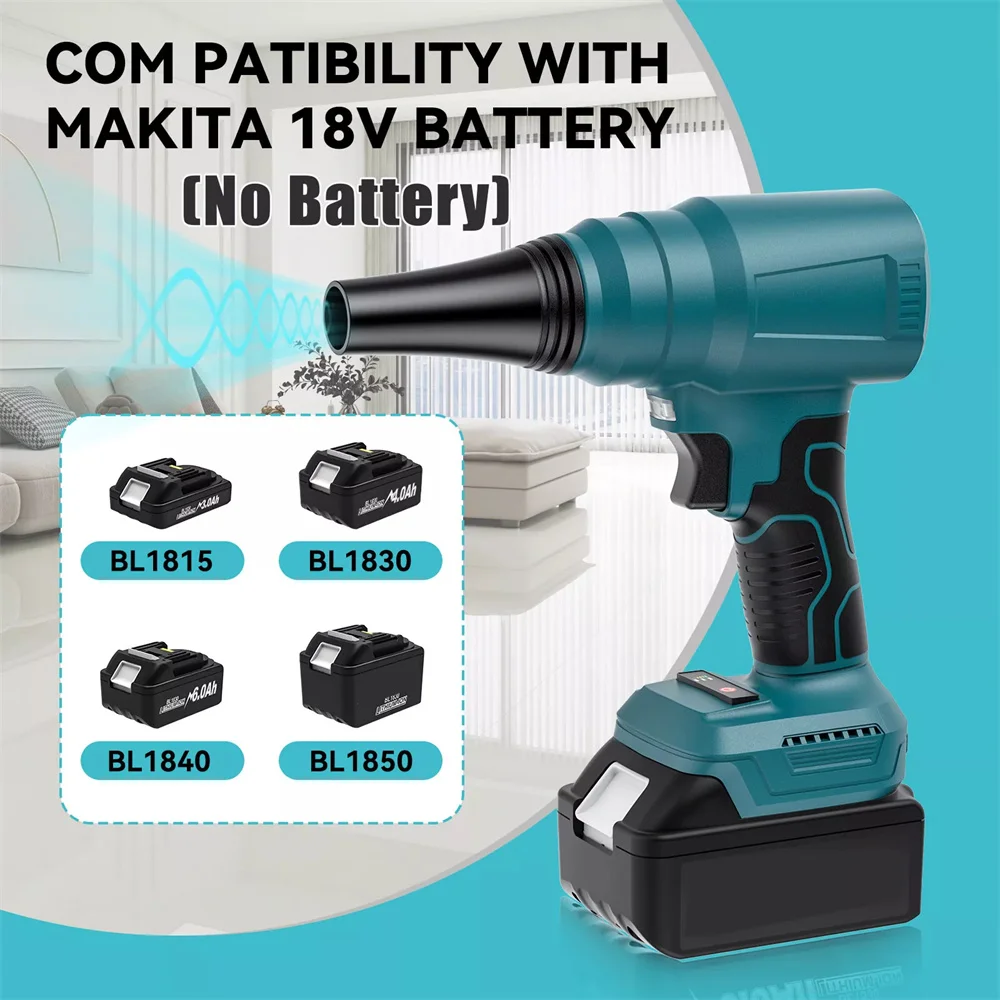 

Brushless Turbojet Fan Cordless Electric Blower Storm Handheld Electric Tool Snow Blower Car Dryer Equipped with three nozzles
