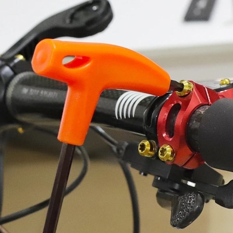 Wrench T25 Wrench MTB Road Bicycle Allen Key T-Type PP Plastic Handle Torx25 T25 Wrench S2 Tool Set Wrench Tools Bike Repair Kit