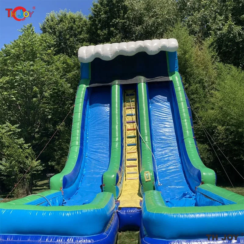 Giant Dual Lane water slide, inflatable waterslide, dual lanes water slide amusement