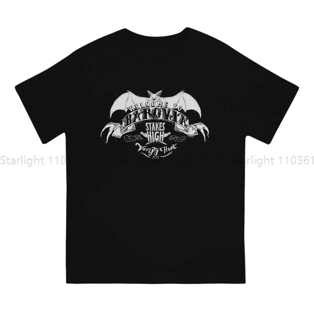 DnD Game TShirt Welcome To Barovia Vampyr Hunt Crest Classic T Shirt Leisure Men Clothes Printing