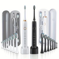 Electric Toothbrush Comes Brush Heads A Rechargeable Portable Electric Whitening Toothbrush with Holder and Travel Case