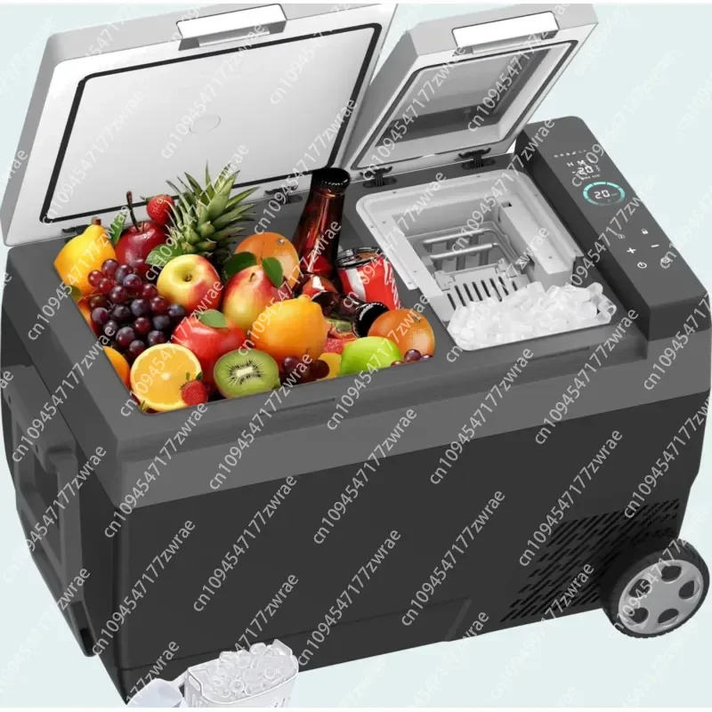 12V 24V Electric Ice Maker & Refrigerator Fridge Freezer with 45L Freezer App-Controlled for Car & Truck Camping Outdoor Use