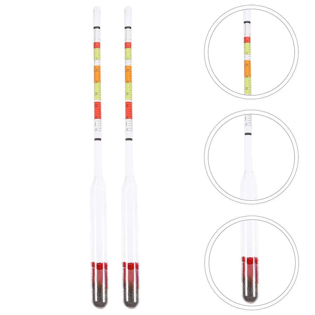 2Pcs Sugar Hydrometers Maple Syrup Wine Alcohol Measurement Scales Liquid Gauges for Brewing Testing Maple Syrup Hydrometers