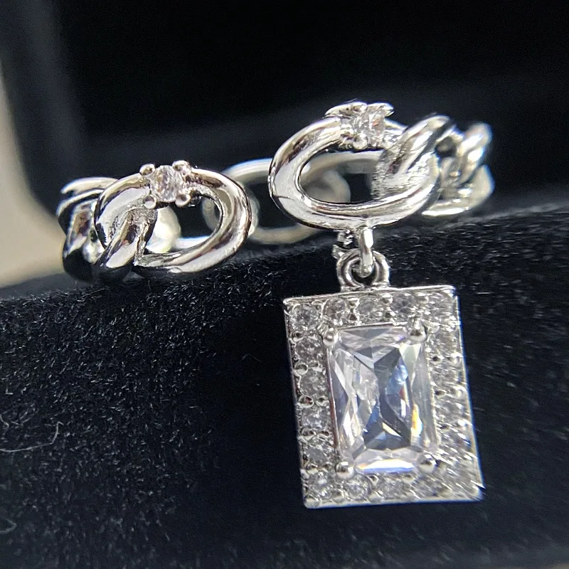 MDLFES Mo!ssan الماس نمط اليابان وكوريا الجنوبية المتخصصة تصميم حلقة فتاة القلب حلقة مشبك سلسلة شرابة قيراط #5