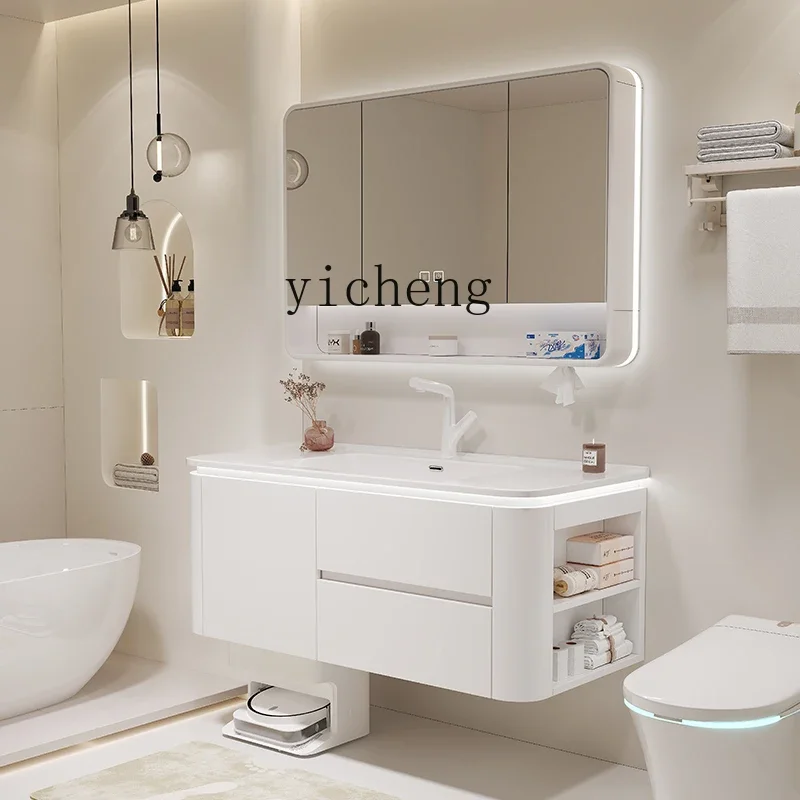HYS- bathroom cabinet can be placed sweeping robot ceramic integrated basin bathroom cabinet washstand