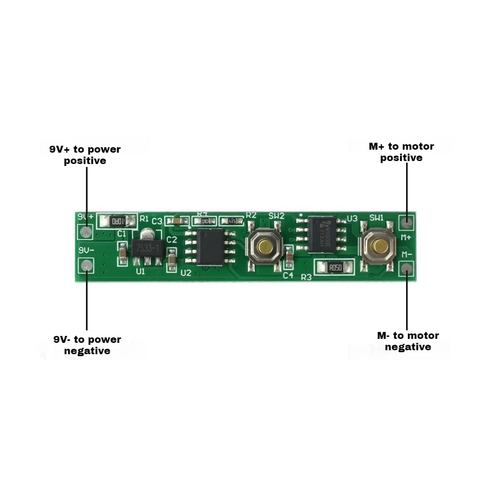 Forward Reverse Switch Motor Control Board with Stall Detection 9V for DC Motor DIY Electric Screwdriver Small Production Part