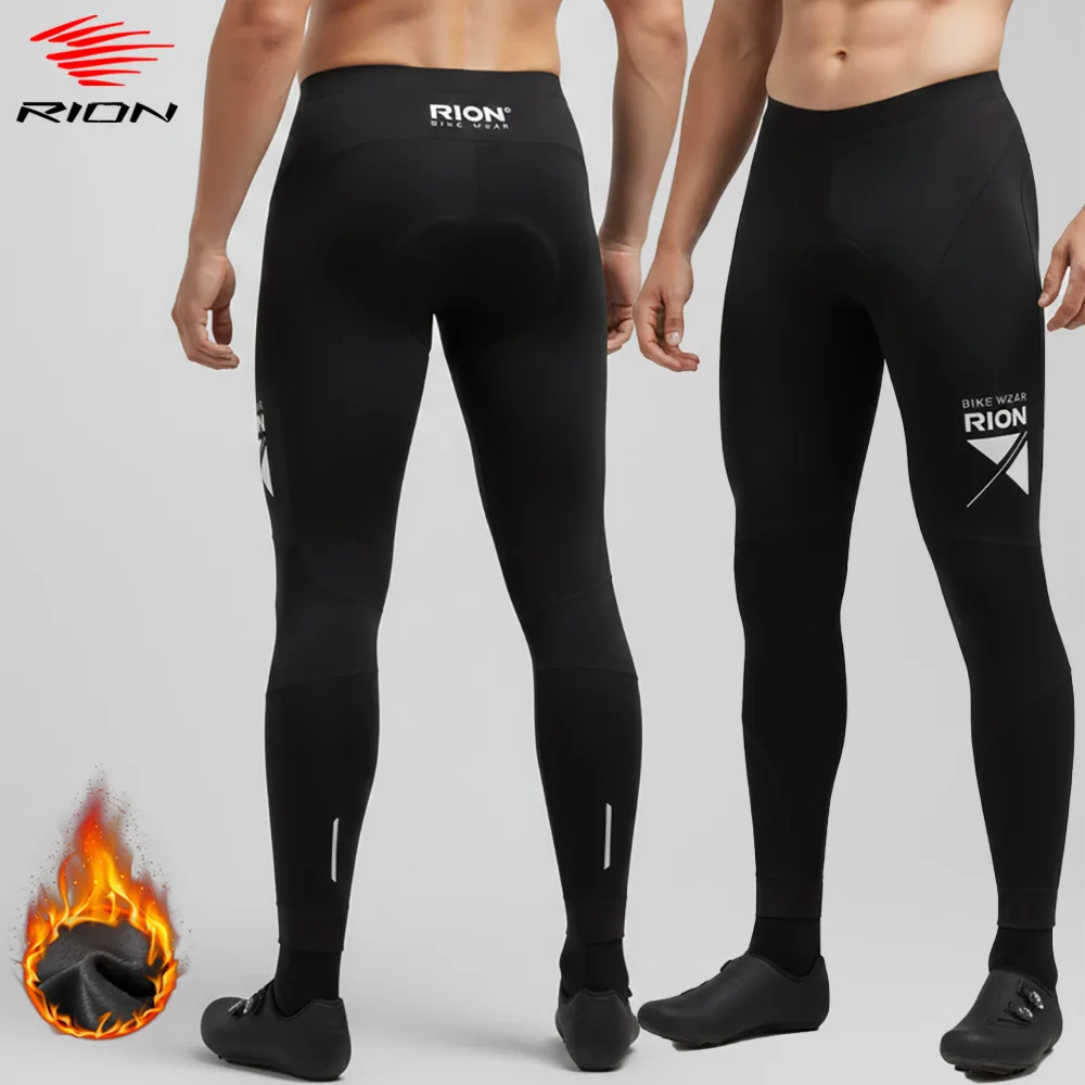 RION-pantalones de ciclismo para hombre, mallas para bicicleta de montaña, pantalones largos para bicicleta de montaña y carretera, forro polar térmico a prueba de viento, Dolomiti 8H