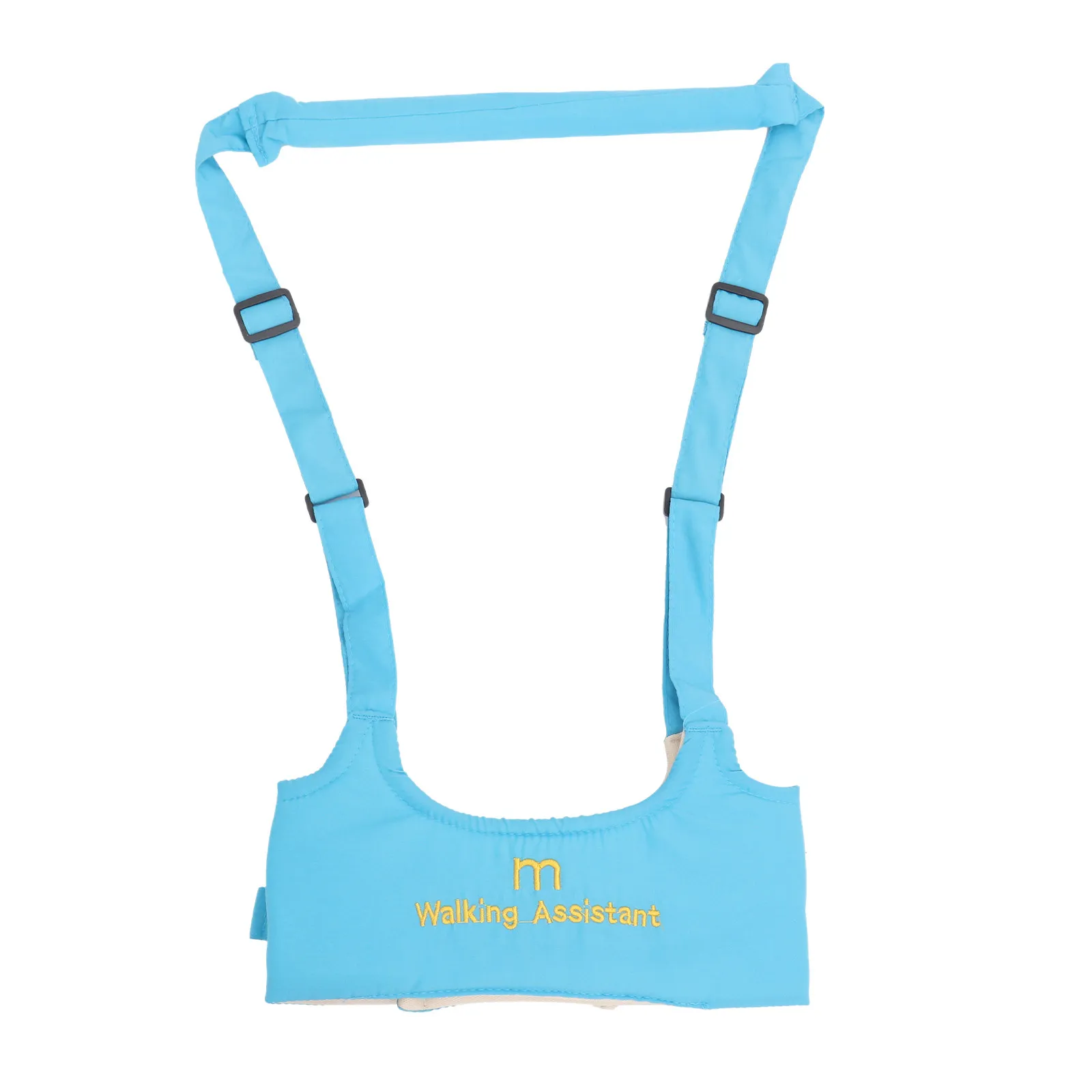 

Handheld Baby Walker Helper Kid's Safe Walking Harness Blue Adjustable Soft Cotton Reduces Back Pain Handheld Blet