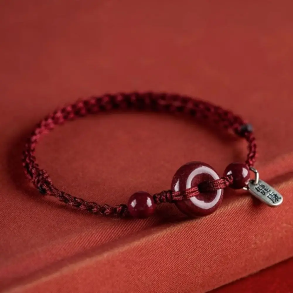 Bracelet Safety Buckle Red String Bracelet New Woven Red Rope Safety Buckle Bracelet Casual Safe and Healthy Hand Rope