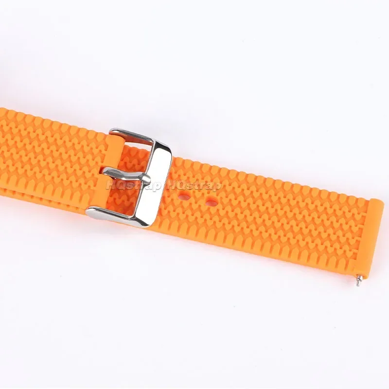 Ремешок силиконовый для наручных часов, резиновый цветной спортивный быстросъемный браслет для воды, 18 мм 20 мм 22 мм 24 мм