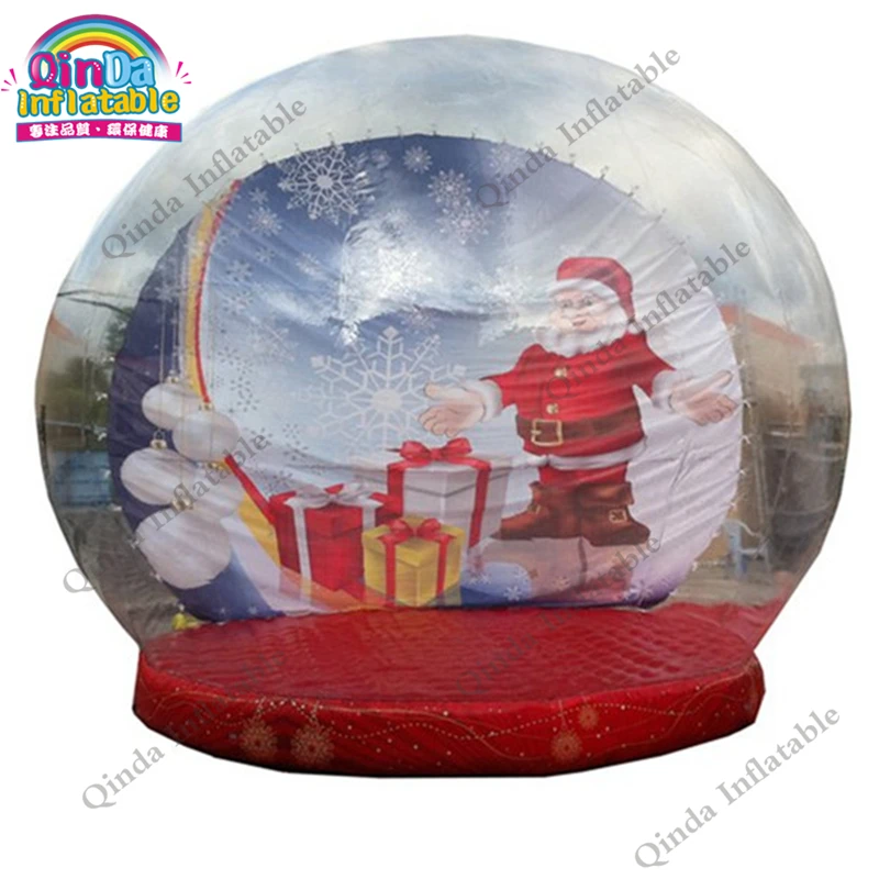 Globos de neve infláveis com foto de Natal para venda Figuras de Natal Globos de neve com bolhas