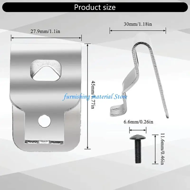 Y5GD 10Pcs Nonrust Steel Tool Clip Suitable with 20V Largest Drill Driver Power Tool Belt Holders Waist Clip Set