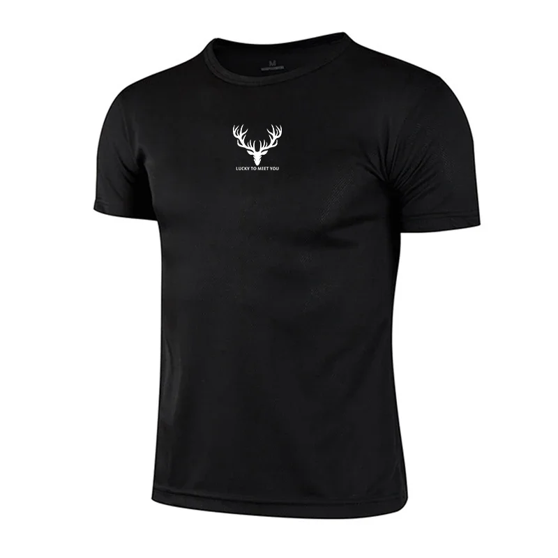 2026 New Summer Quick-dry Training T-shirt Male Daily Sports Gym Fitness Short Sleeve Top Outdoor Home Workout Breathable Tees