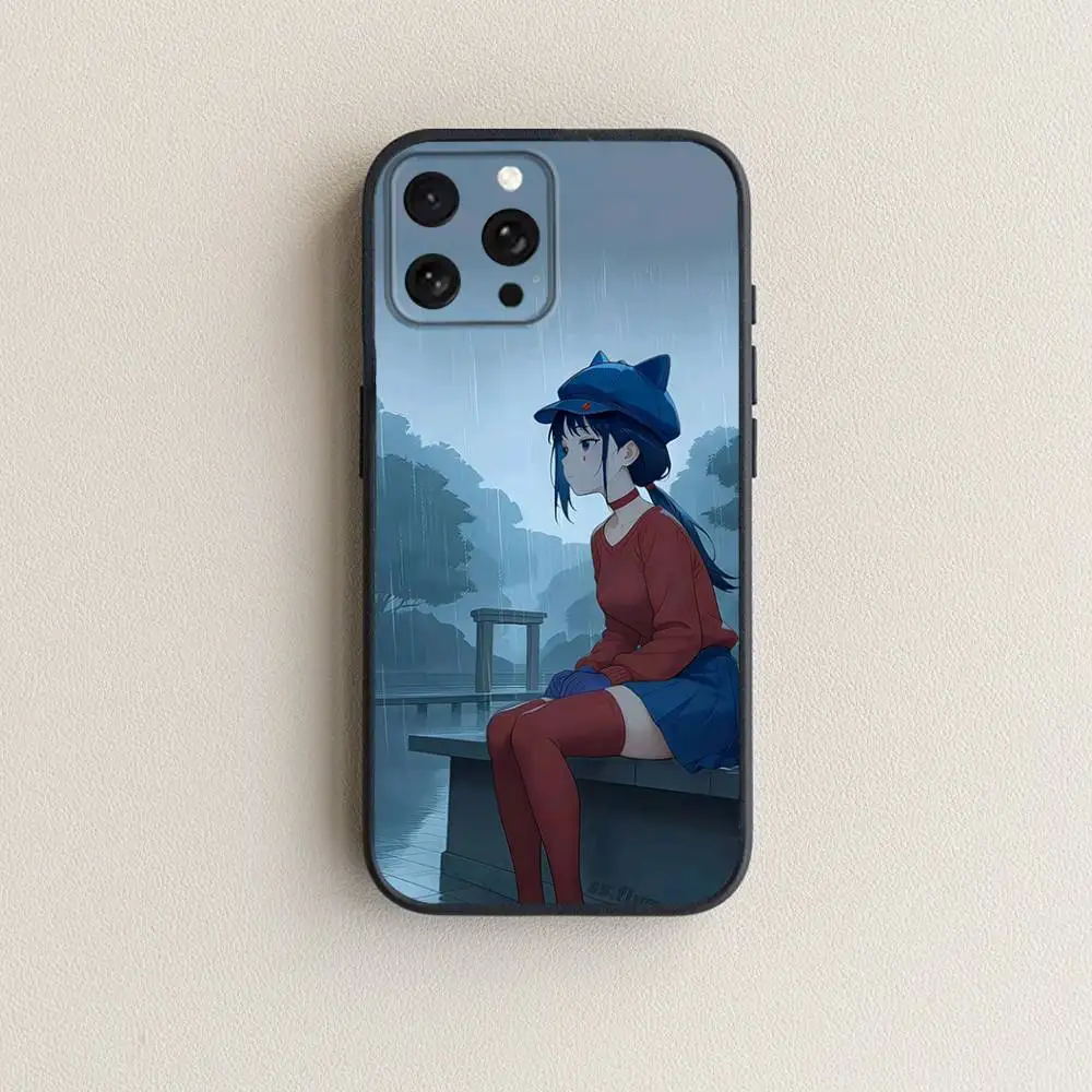 ゲームM-MiSideキュートなミタ風スマホケース iPhone 17、16、15、14、13、12、11 Plus、Pro Max、XS、X、XR、SE、Mini、8、7対応 ソフトシリコン製ブラックカバー